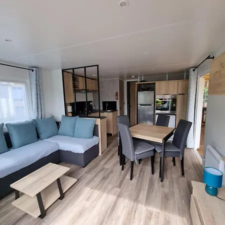 Mobil-home 3 ch 2 SdB 6 vélos piscine couverte lave vaisselle Litteau Esterno foto