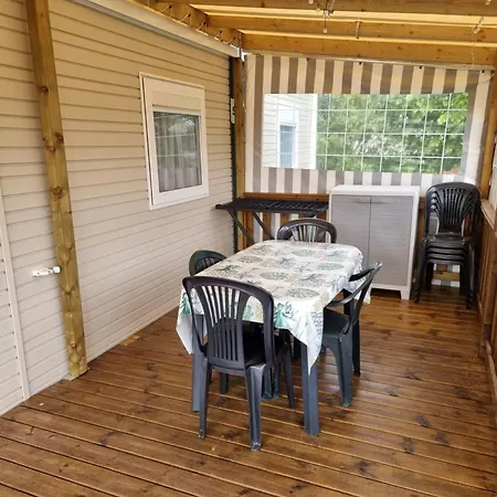 Mobil-home 3 ch 2 SdB 6 vélos piscine couverte lave vaisselle Litteau Esterno foto